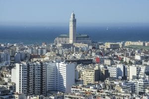 Cidade de Casablanca em Marrocos