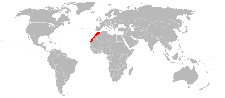 Marrocos Mapa, Localização Geográfica de Marrocos