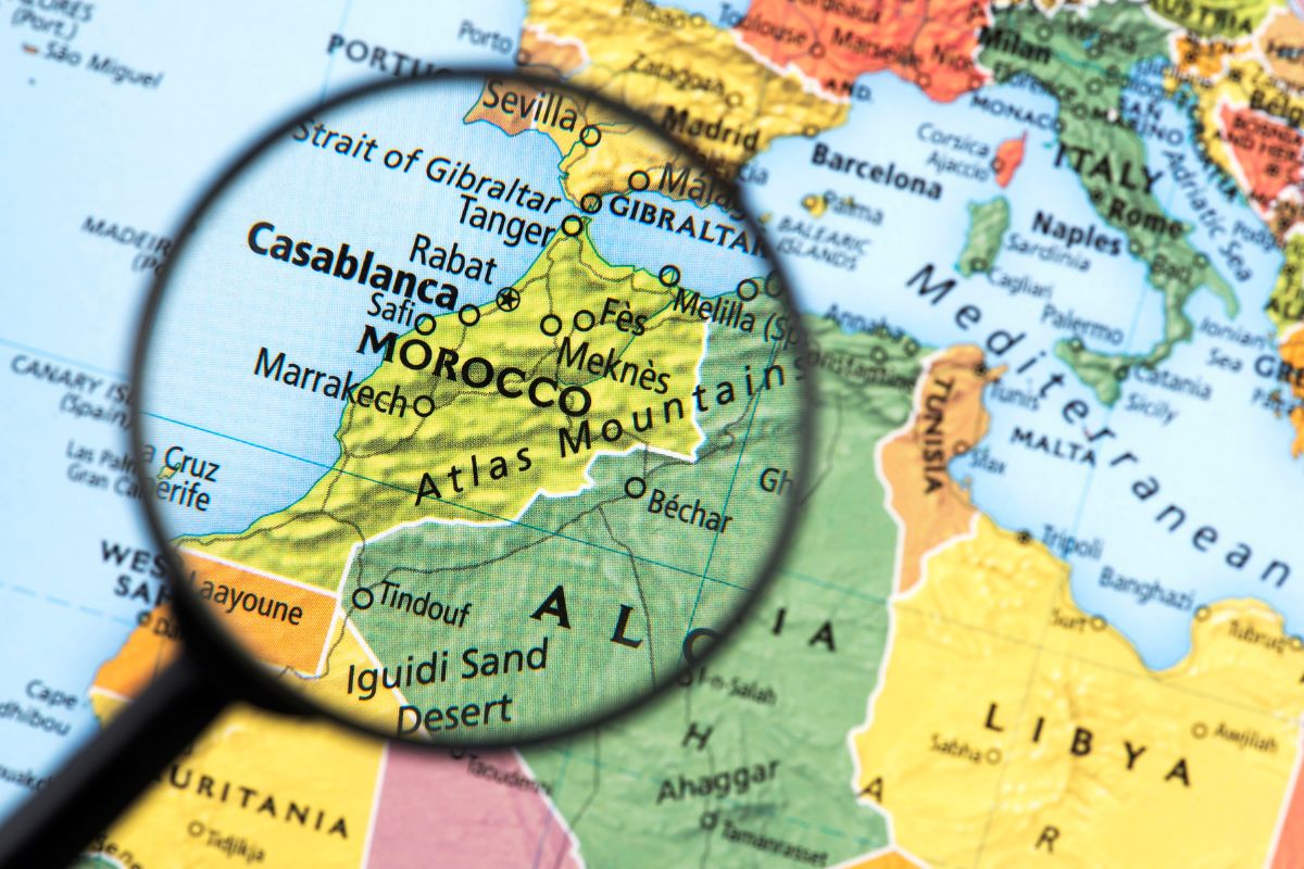 Marrocos Mapa • Localização Geográfica