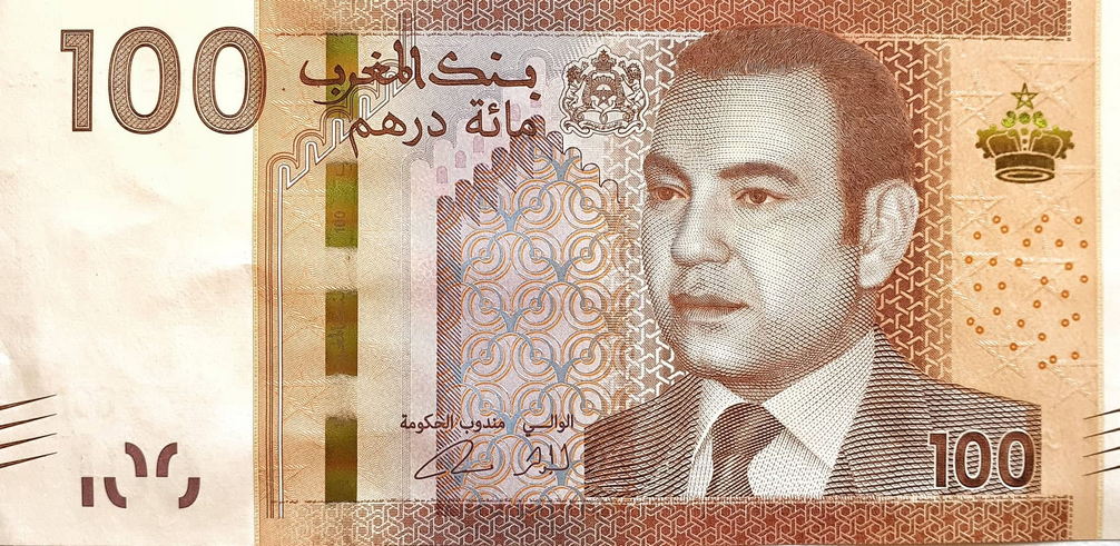 Nota de 100 dirhams marroquinos