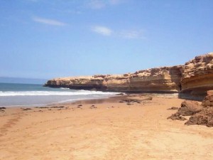 Praia de Sidi Kaouki em Marrocos